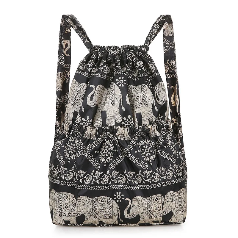 

Outdoor Travel Bag - Women's Lightweight Drawstring Large Capacity Backpack - Ultra-Light Folding Portable Shopping Bag