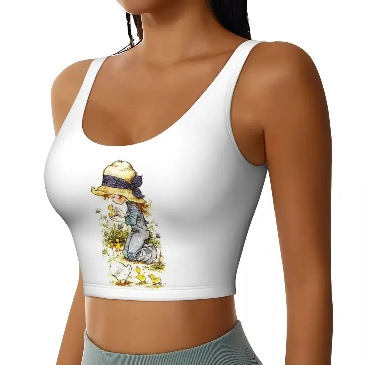 مخصص عالية التأثير سارة كاي الرياضة الصدرية المرأة زهرة فتاة الصالة الرياضية تجريب اليوغا المحاصيل الأعلى