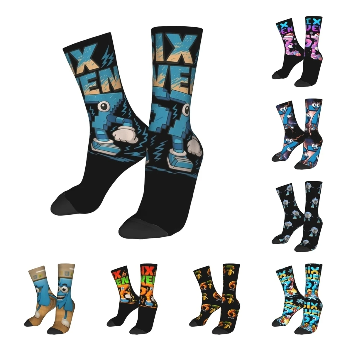 

Kids Meme 67 Six Seven 6 7 Italian Brainrot Socks Men Women Polyester Casual Socks Spring Summer Autumn Winter Middle Tube Socks
