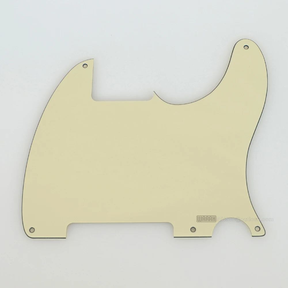 1 peça pickguard de guitarra tlcaster 5 buracos em branco para fd eua/mexicano tlcaster guitarra elétrica