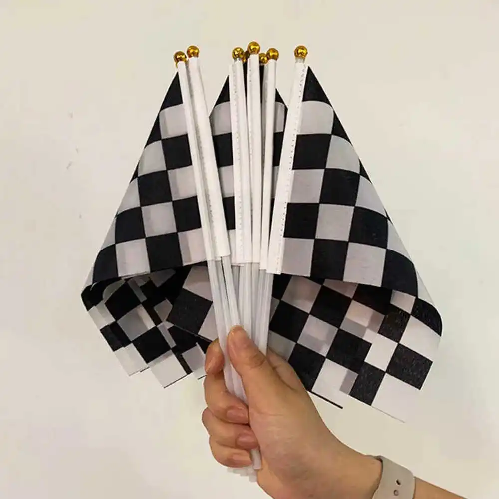 Hand Waving Flags US UK EU France Spain Russia Israel Pirate Rainbow 14x21cm Mini Plastic Flagpoles For Decoration Parades Sport