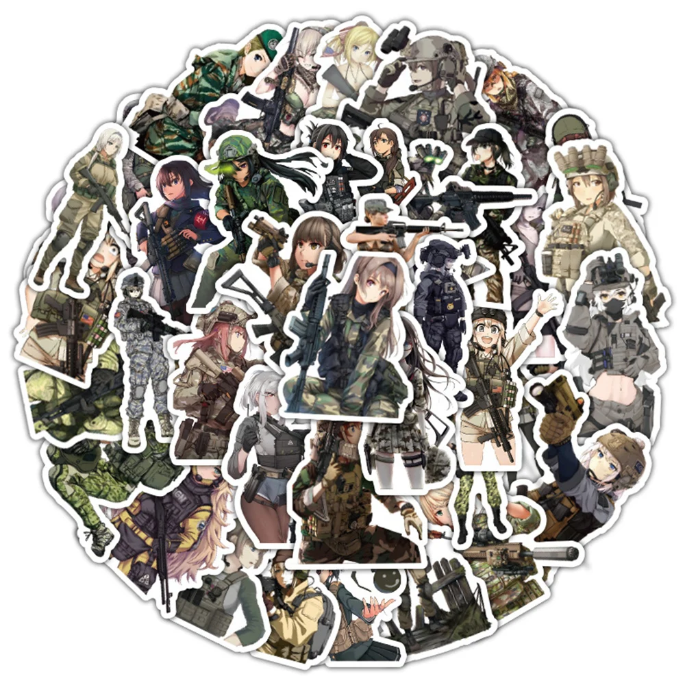 10/30/50pcs Cool Military Force War Graffiti Stickers Decals Laptop Phone Car Skateboard Luggage Waterproof Sticker Kids Toys