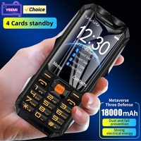 YEEMI Q9 GSM 2G Instock 4.0inches Mobile Phone 64MB RAM+ROM Four SIM Cards 18000mAh Multi-language Cheap Unlocked Cellphone