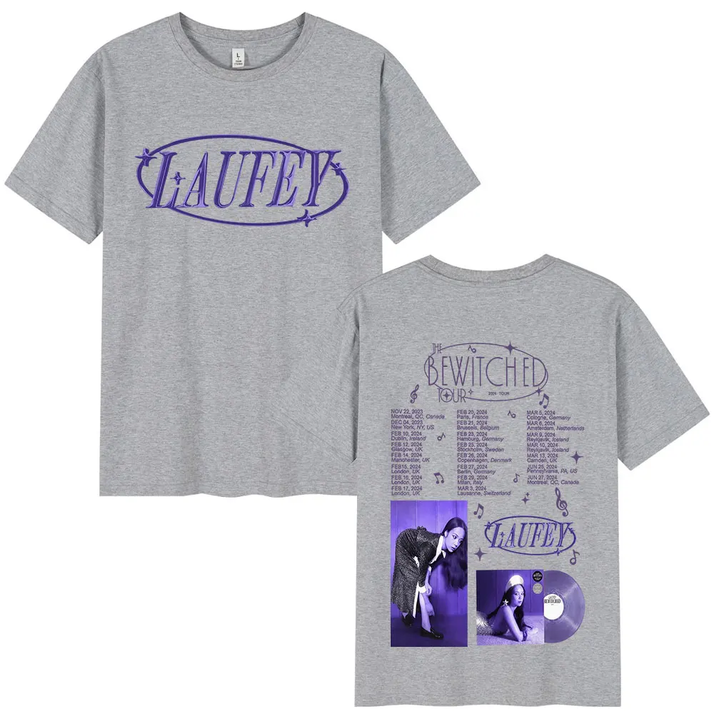 Laufey The Bewitched Tour 2024 T Shirt Fashion Harajuku Short Sleeve T-shirt Cotton Casual Oversized Tee Shirt Unisex Streetwear image 5