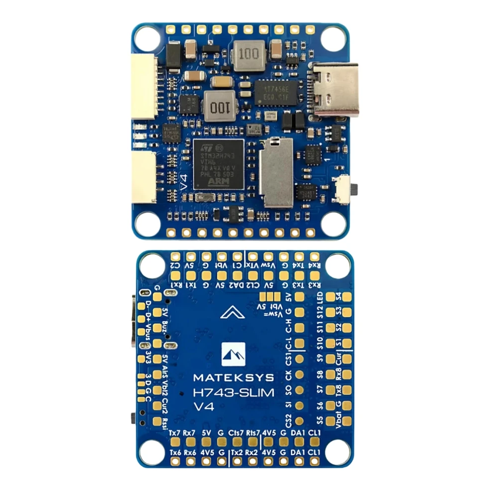 Matek Mateksys H743 SLIM V4 Controllore di volo con OSD MicroSD integrato per multicottero modello FPV RC