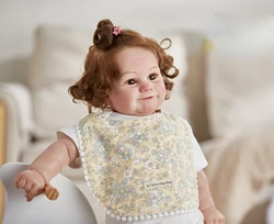 60CM Huge Size Maddie Baby Reborn Toddler Popular Girl Doll With Rooted Brown Hair Soft Cuddle Body High Quality Doll
