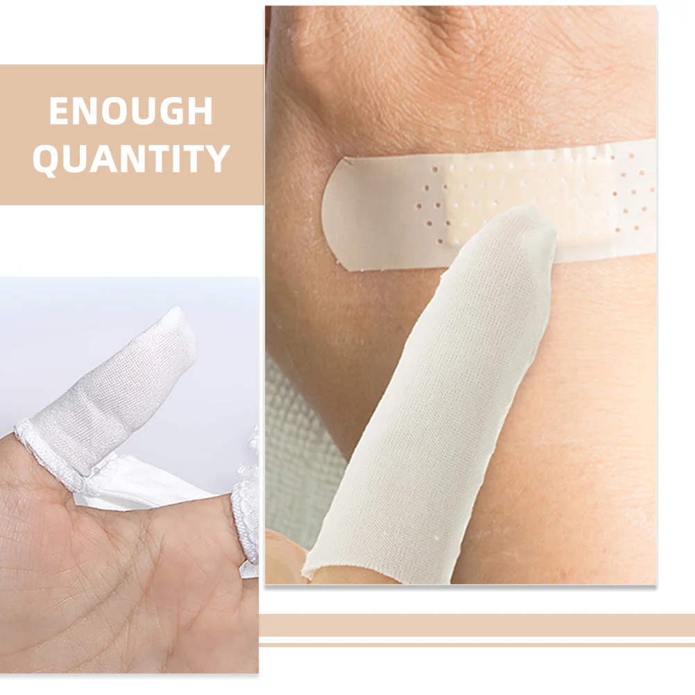 

200pcs Anti-Cut Finger Cots Cotton Finger Protectors Breathable Lightweight For Kitchen Garden Craft Work Sculpture Health Care