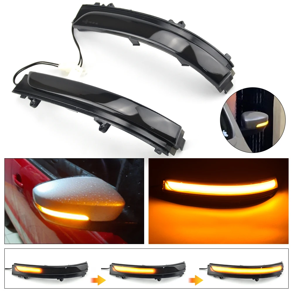 For VW Jetta Mk6 Voyage Saveiro G6 G7 Gol Geracao 6/7/8 UP Spacefox LED Dynamic Turn Signal Light Side Mirror Sequence Indicator