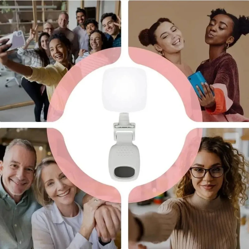 

‌Foldable Clip-On Camera Light – RGB+White 3-Color Modes for Portrait Photography & Zoom Meetings