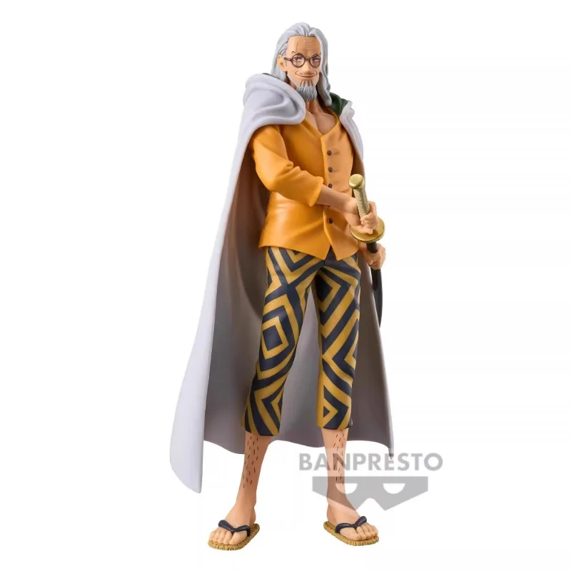 Bandai original ban presto einteilig dxf große route serie 17cm silber rayleigh pvc anime action figuren sammlung modell spielzeug