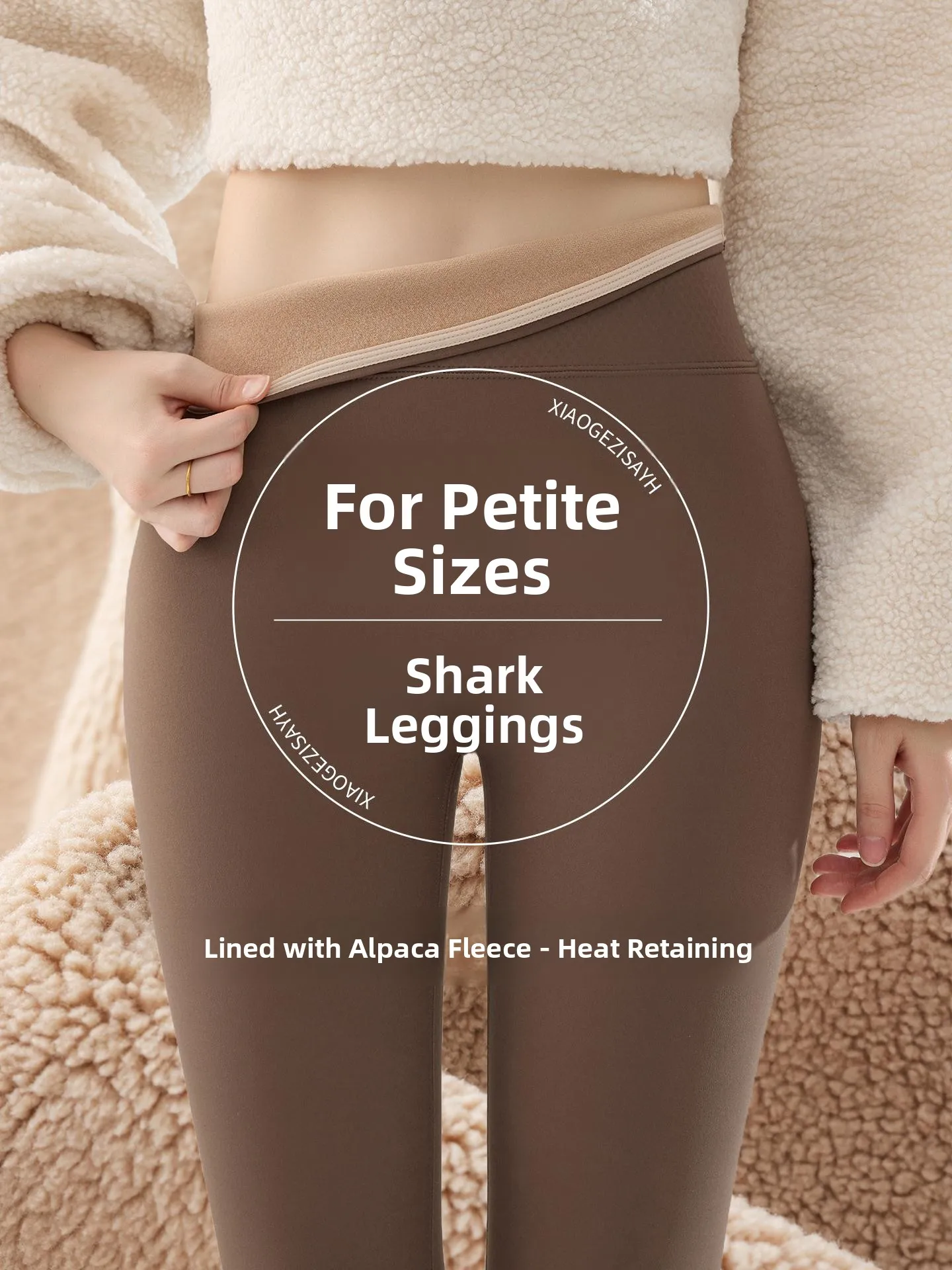 

Women's Yoga Pants High Waist Bum Lifting Fce Lined Eighteen Inches Boting Pants Autumn Winter Warm ark Pants