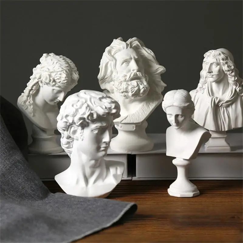 Handicraft Sculpture High Density Resin Resin Sculpture Sculpture Statue Avatar Ornament Anti-fall White Plaster Bust Thick