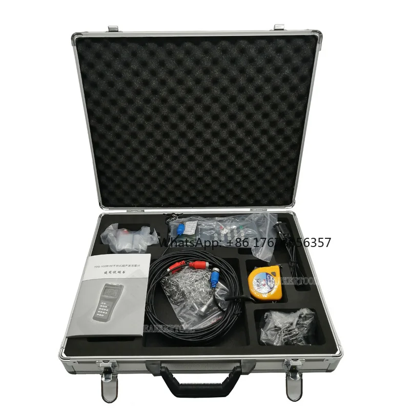 Digital Handheld TDS-100H Ultrasonic Liquid Flow Meter with L2 Transducer (DN300-6000mm) Portable flowmeter