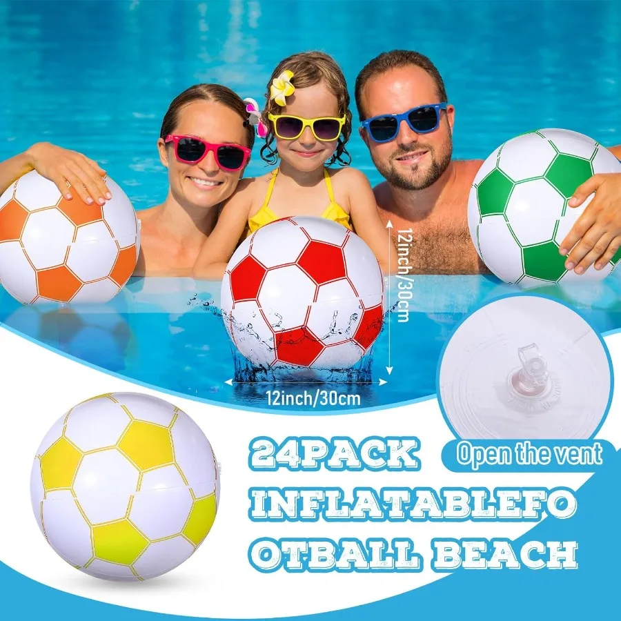 كرات الشاطئ القابلة للنفخ لكرة القدم مقاس 16 بوصة، كرات الشاطئ السائبة لحفلات كرة القدم، ألعاب حمام السباحة الصيفية للرياضة والنشاط الخارجي