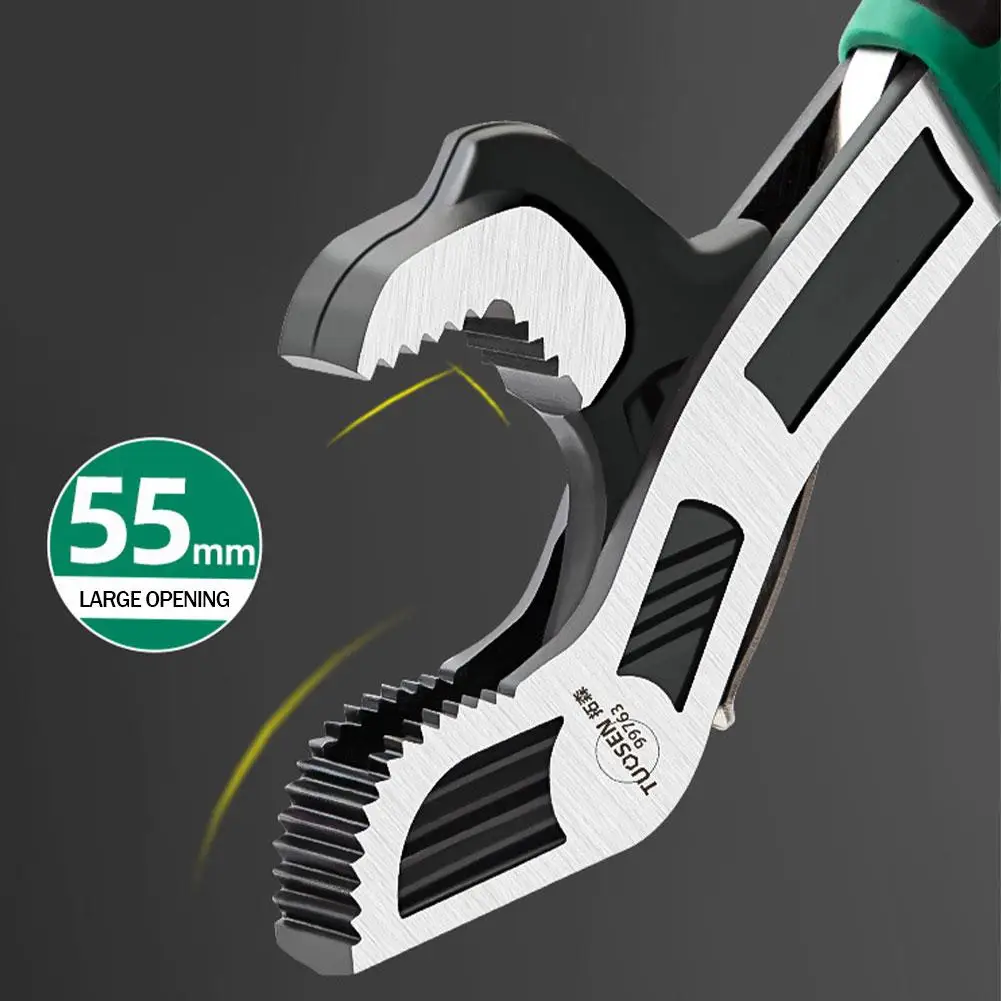 Multifunctional Large Opening Adjustable Wrench 6-8-10-12 Inch Bathroom And Kitchen Repair Self-locking Pipe Wrench Tool