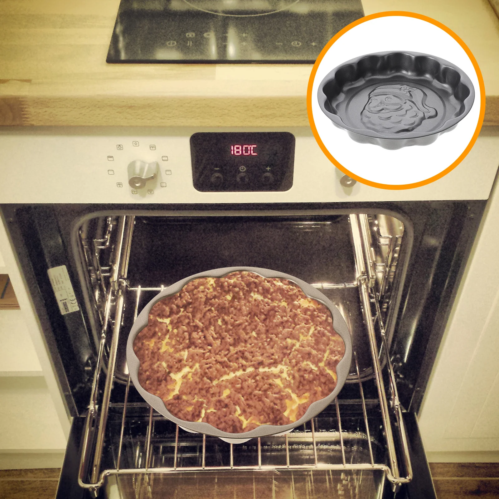 

1pc Christmas Santa Mold Non-Stick Baking Mould For Mousse Cheese Chocolate Cake Diy Cake Making Tool Kitchen Baking Supply