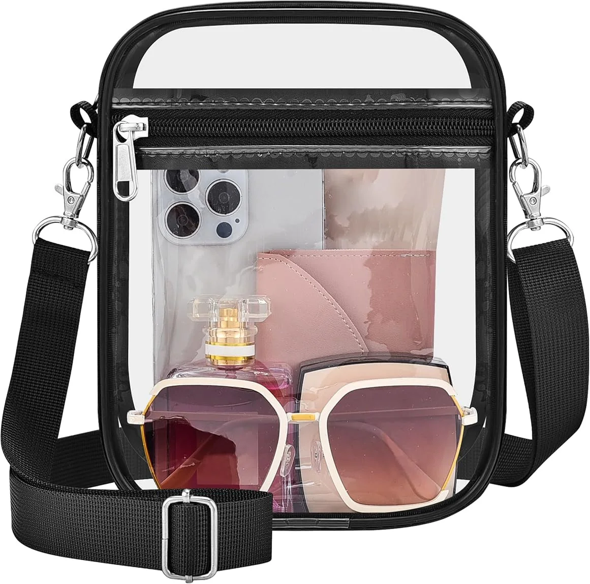 New Outdoor Travel Single-shoulder Bag - Stylish Fully Transparent Storage Bag - Large Capacity Waterproof Crossbody Bag