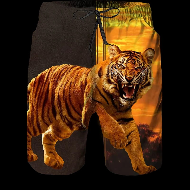 Pantaloncini da uomo estivi Y2k Cool Animal Stampa 3d Stampa tigre Pantaloni da uomo Pantaloncini da uomo traspiranti Pantaloncini da donna Costume da bagno Pantaloncini per bambini Pantaloni