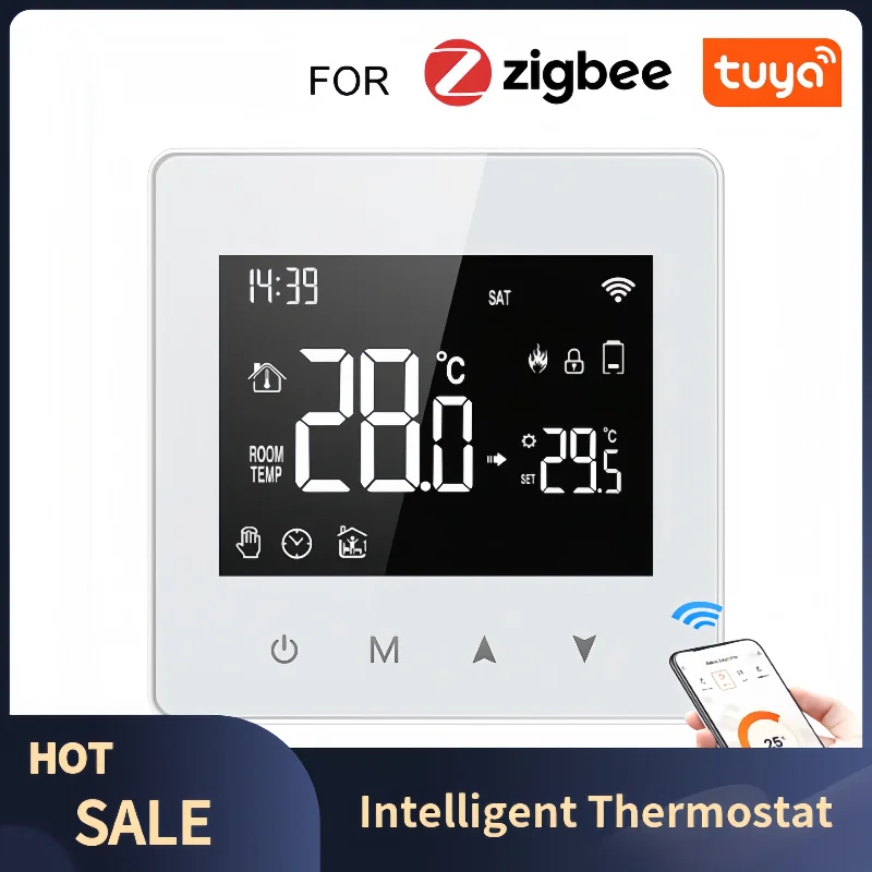 For Tuya For ZigBee Smart Thermostat Low Power Battery Water Gas Boiler Temperature Controller Intelligent Temperature Control