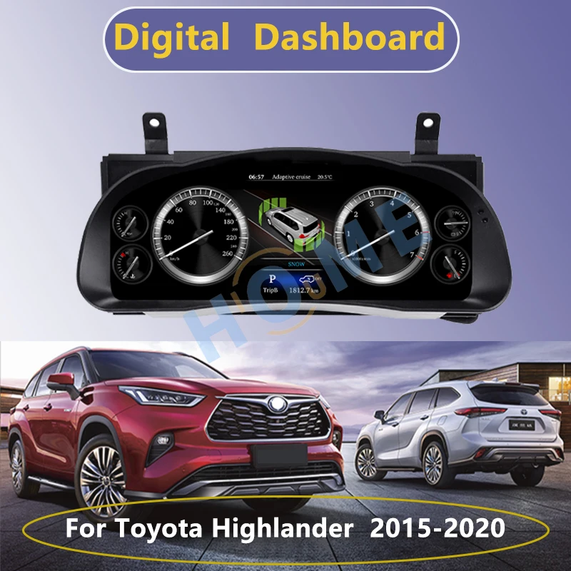 نظام لينكس لوحة القيادة الرقمية لوحة الكريستال السائل عرض سرعة السيارة الجدول عداد السرعة ل. High.er 2015-2020 12.3"