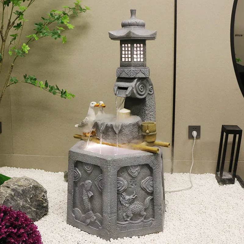 CX Japanese outdoor courtyard fish pond, circulating water landscape
