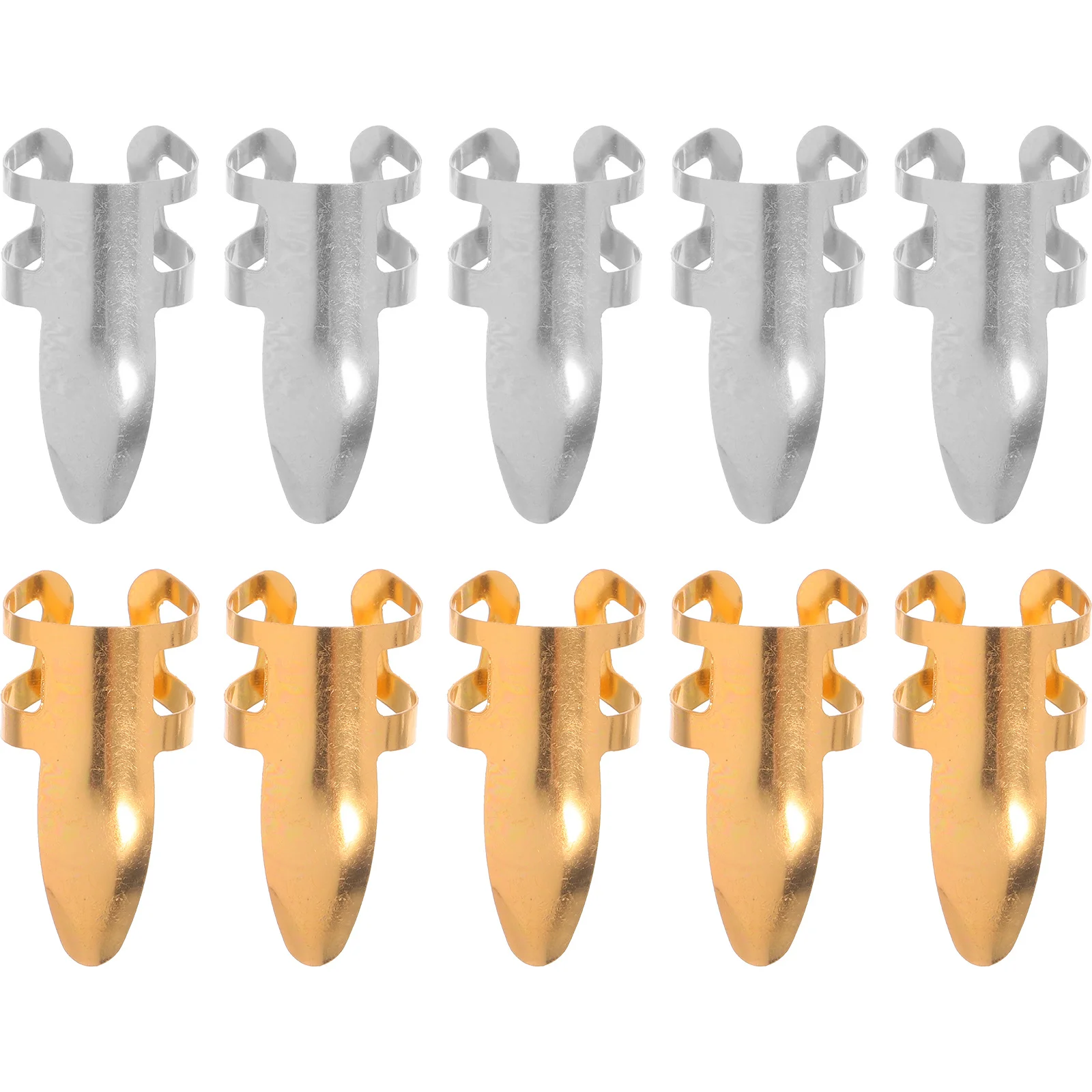 

10Pcs Stainless Steel Adjustable Guitar Finger Picks Thumb Picks Accessories for Acoustic Electric Bass Banjo Thumb Pick Guitar