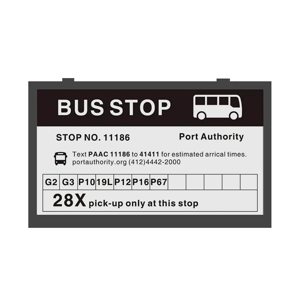 Smart Bus Stop New Environmental Friendly Outdoor Ec 31.2 Inch E Paper E-Ink Display Bus Stop Button Stop Sign E Ink Display