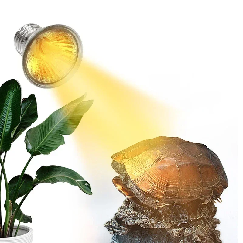 25/50/75W Reptile Light UVA+UVB 3.0 120v-220v Pet Heating Bulb Turtle Basking Bulb Amphibian Lizard Temperature Control