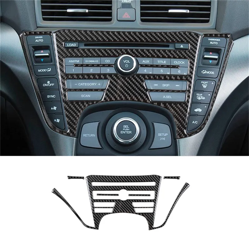 For ACURA TL 2009-2014 Interior Accessories Car Central Console Instrument Panel Trim Carbon Fiber Sticker