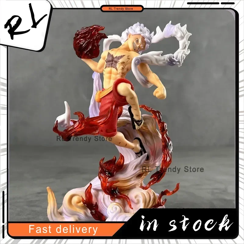 

30CM One Piece Nika Luffy Have Three Forms Of Hand Giant Fist Battle Pose Anime Model Statue Birthday Gift