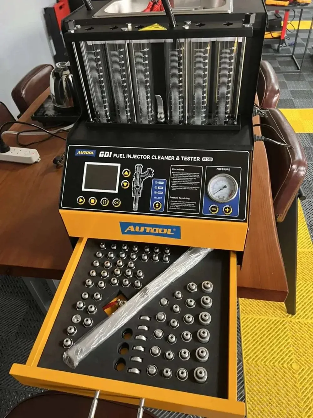 GDI EFI FEI 6気筒 110V-230V ピエゾ式燃料噴射装置クリーナーテスト AUTOOL CT500 燃料噴射装置クリーナー＆テスターマシン