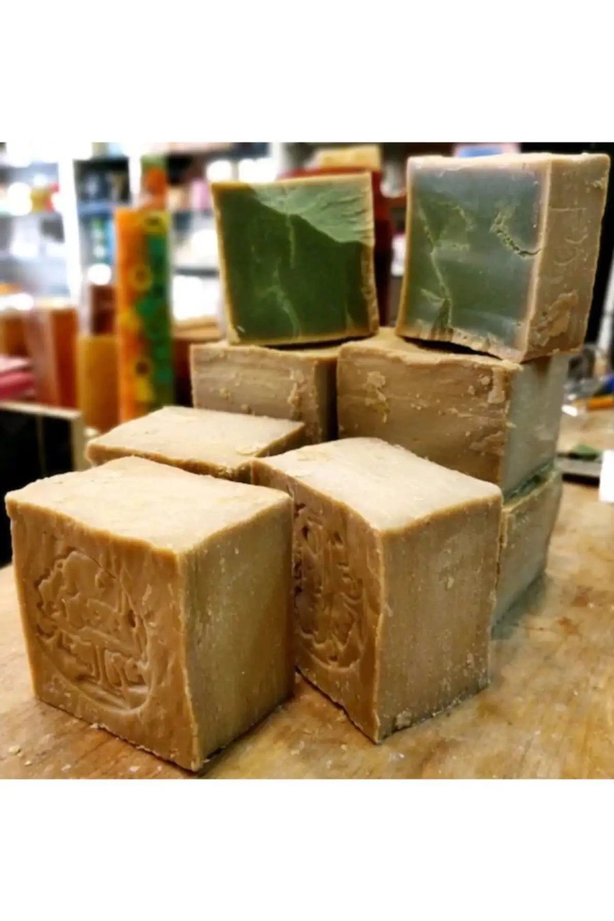 100% Natural Aleppo soap Hair Body Cleansing English traditional olive oil and Daphne for body and hair handmade Anti bacterial