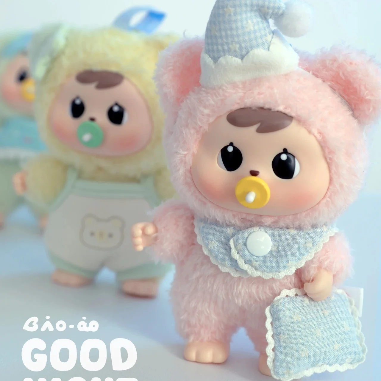 Kotak buta boneka Kawaii Bao Ao Hug 2 generasi kedua Goodnight Series Baby Vinyl ornamen buatan tangan lucu trendi bermain hadiah mainan