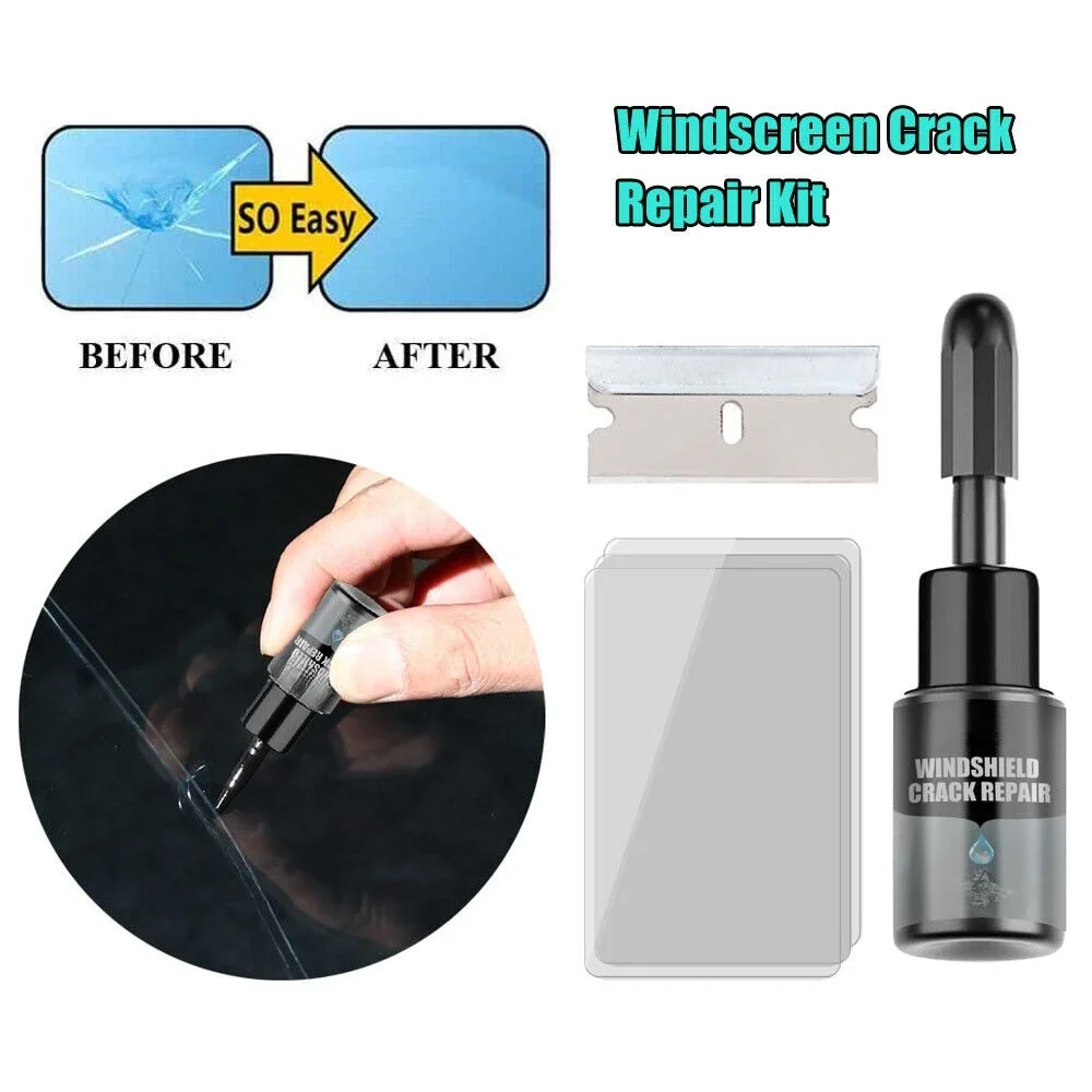 Car Glass Nano Repair Set, Kits de Fix Fluid Windshield, Resina Chip, Ferramenta Crack, 20ml