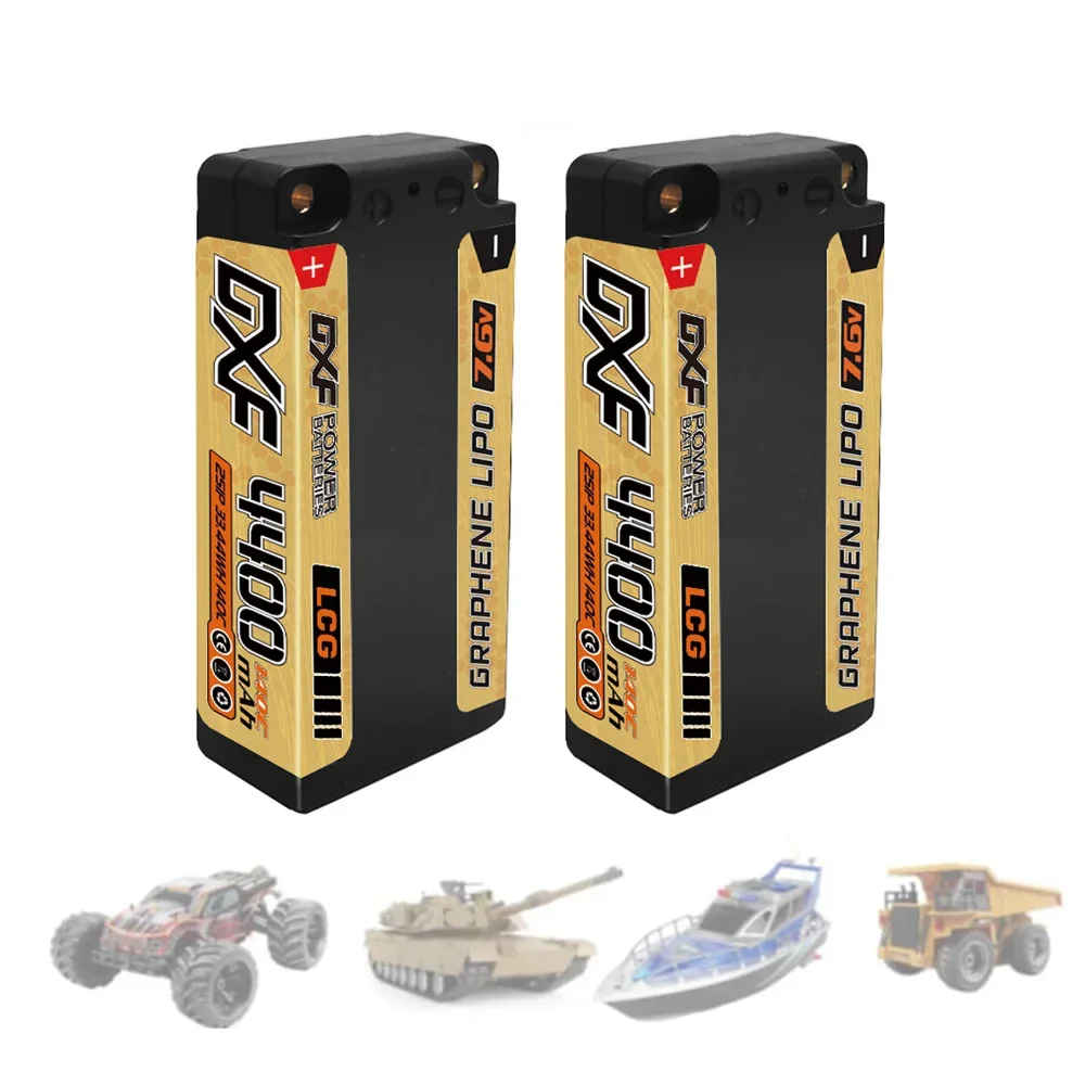 

DXF 2S Shorty Lipo аккумулятор 4400 мАч 7,6 В 140C 5 мм Твердый футляр с Твердовым разъемом для 1/10 багги Truggy Offroad Лодка Автомобиль Грузовик RACING Вертолет