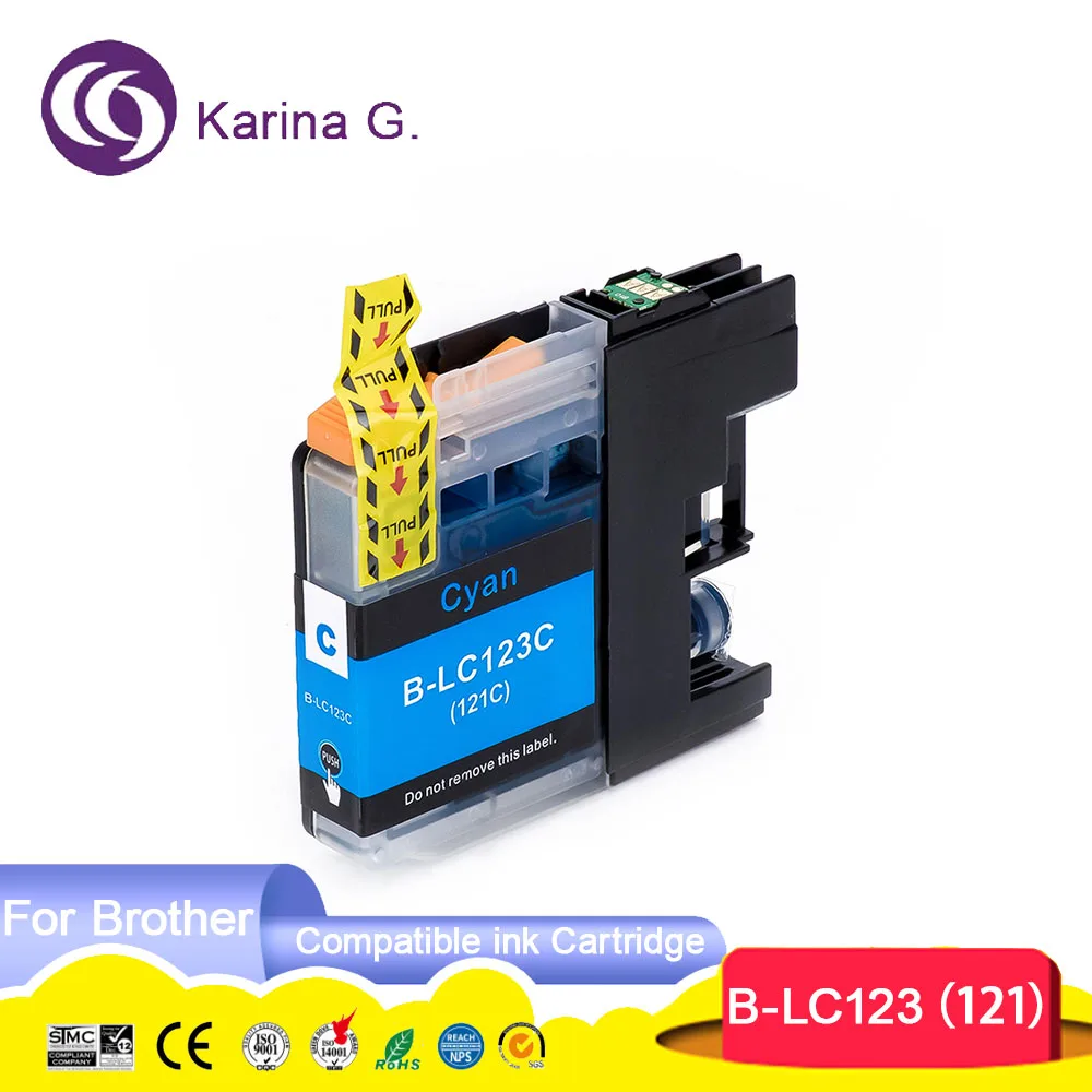 Imagem -04 - para Cartucho de Tinta Irmão Lc123 Lc121 Terno para Dcp-j4110dw J132w J152w J552dw J752dw J172w Mfc-j4410dw J4510dw J870dw J245 16x