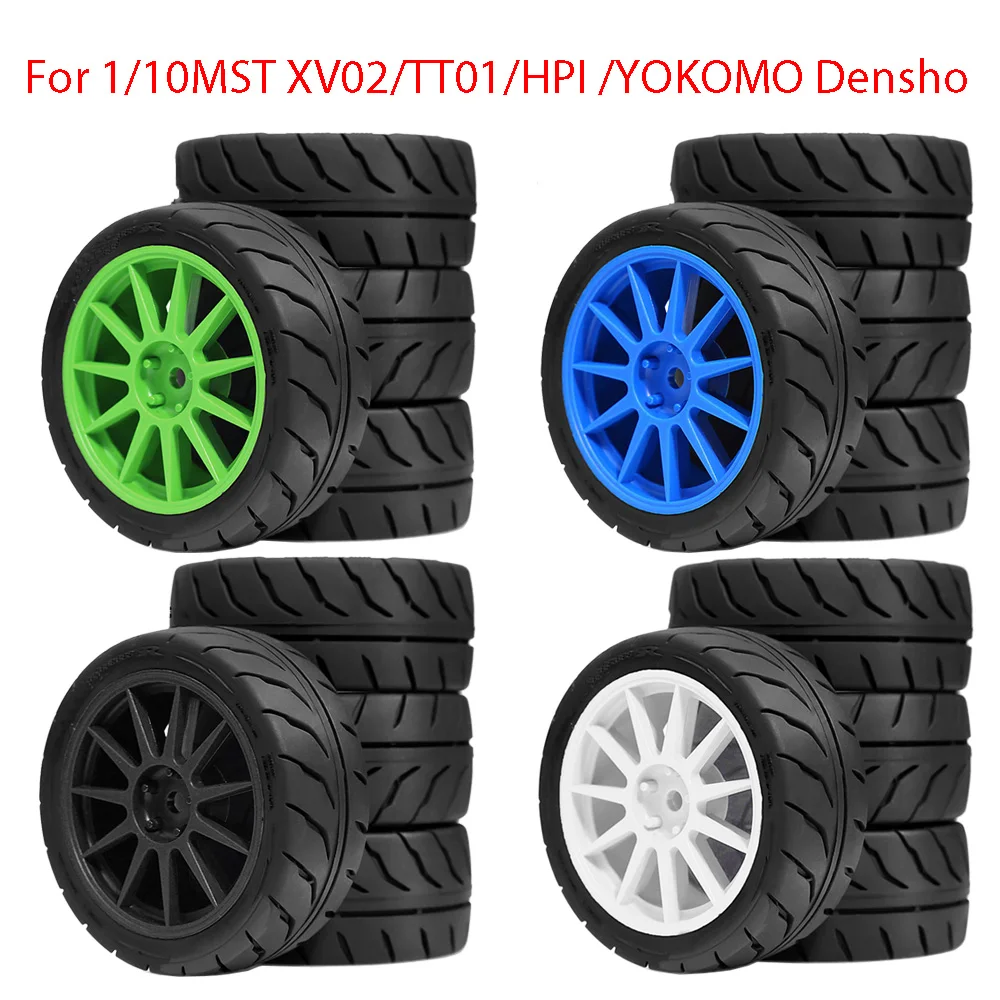 

For 1/10MST XV02 TT01 HPI Densho W212 Car Rally Tire Set 1/10 Scale RC Cars Model Accessories