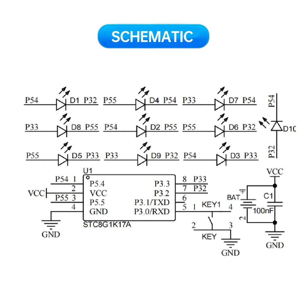 LED قذيفة تشغيل ضوء عدة تكرار فلاش قلادة 7 طرق الضوء متعة صنع الإلكترونية DIY مجموعات الأطفال الهدايا الإبداعية