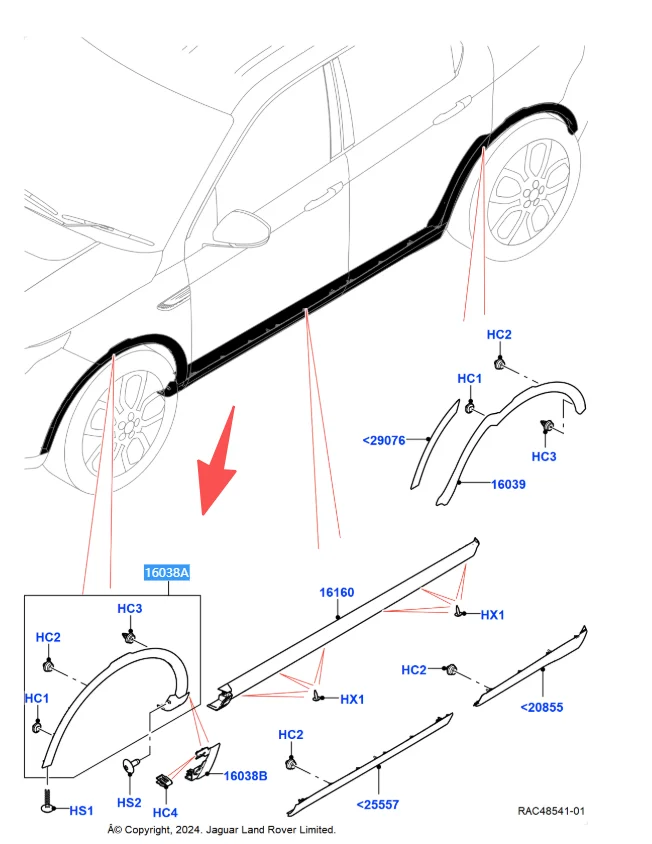 Front Left Wheel Arch   FOR Land Rover LR061973 LR073223