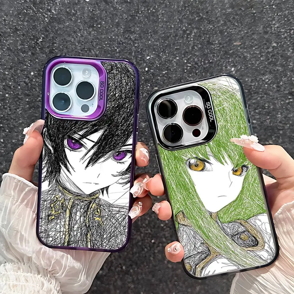 

Anime C-Code Geass-S Silver Shockproof Back Cover: Colorful Slim Phone Case For IPhone 17,16,15,14,13,12,11 Pro Max, Plus