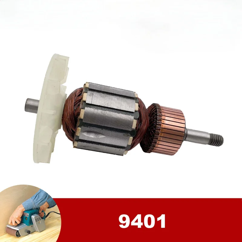 

Armature Rotor Replacement Parts for Makita 9401 Belt Sander Motor Brush Anchor Stator Commutator Power Tool Repair