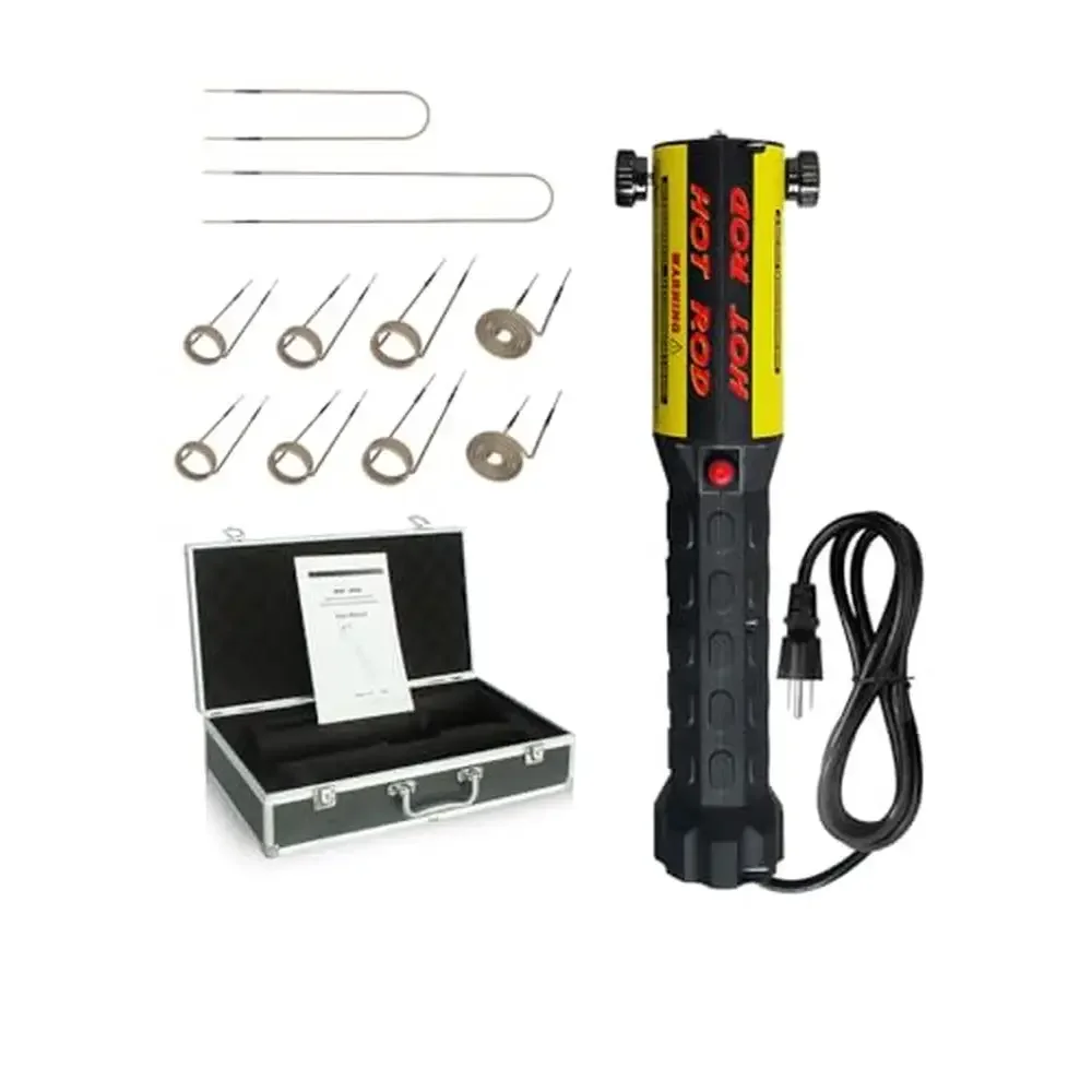 Handheld Induction Heater Kit with 10 Coils Fast Heating Rusty Screw Removing Tool LED Light Cooling Fan Automotive Machinery