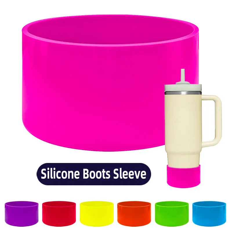 New 40oz Neon Tumbler Quencher 7.5cm Silicone Boot Bottom Sleeve Cover Protective for 24-40 OZ Water Bottle