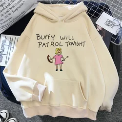 Buffy hoodie pattern streetwear athleisure casual wear patterned harajuku female sweatshirts winter comic elegant