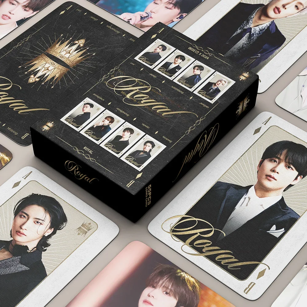 55Pcs ATEEZ Idol Boy New Album ROYAL Lomo Cards Hongjoong Yunho HD Printed Photocards Jongho Yeosang Seonghwa Fans Gifts