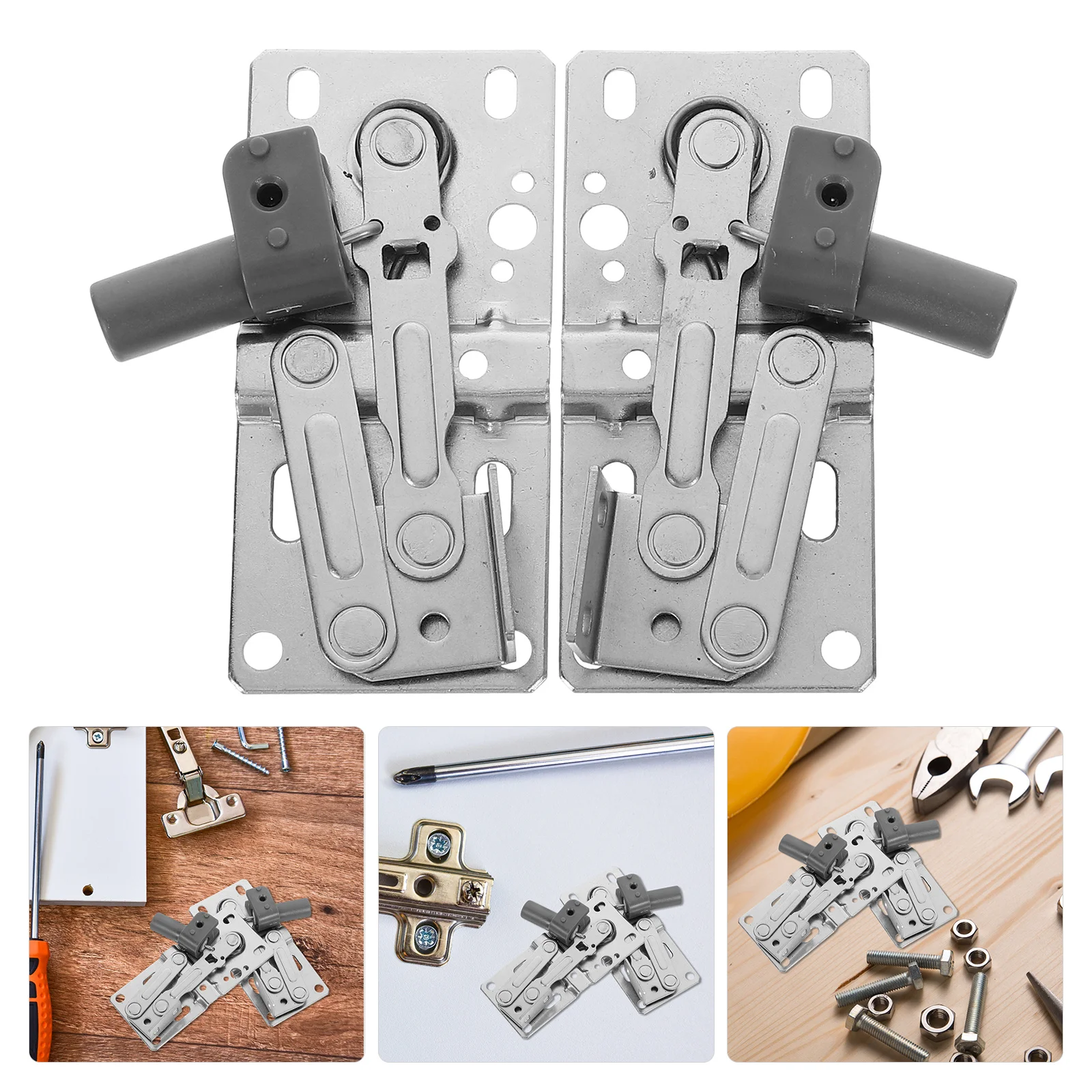 

2Pcs Furniture Hardware Soft Close Cabinet Hinges 45 Degree Opening Downward Self Closing Tip Out Tray Hinge Durable Iron
