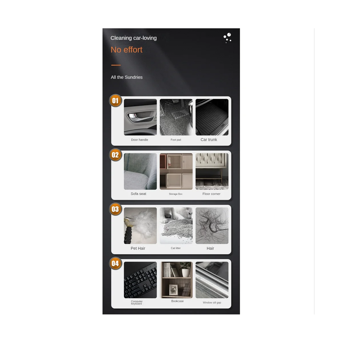 Aspirador de pó sem fio do carro, forte sucção, portátil, dupla utilização, limpeza portátil, desktop, 6000Pa