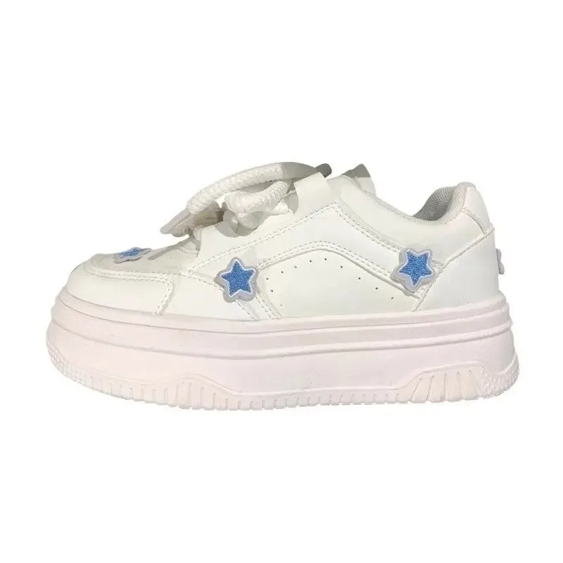 Women's Platform Sneakers Trend Korean White Shoes Spring Summer Vulcanize Casual Shoes for Women Skateboard Tennis Sports Shoes