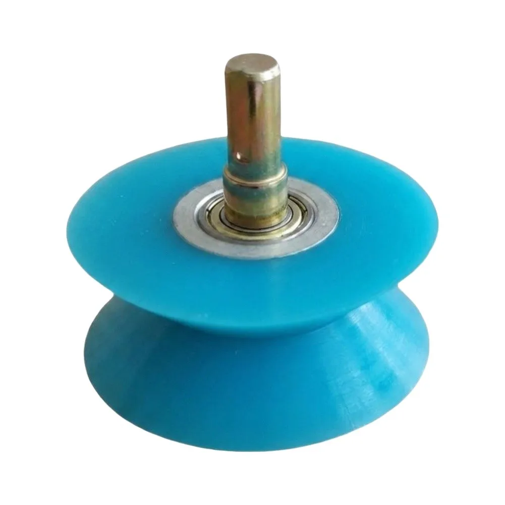 V-Groove Roller 70x30mm for Profile Wrapping Machines - Silicone Rubber Guide Wheel with 10mm Shaft for PVC Wood Profiles