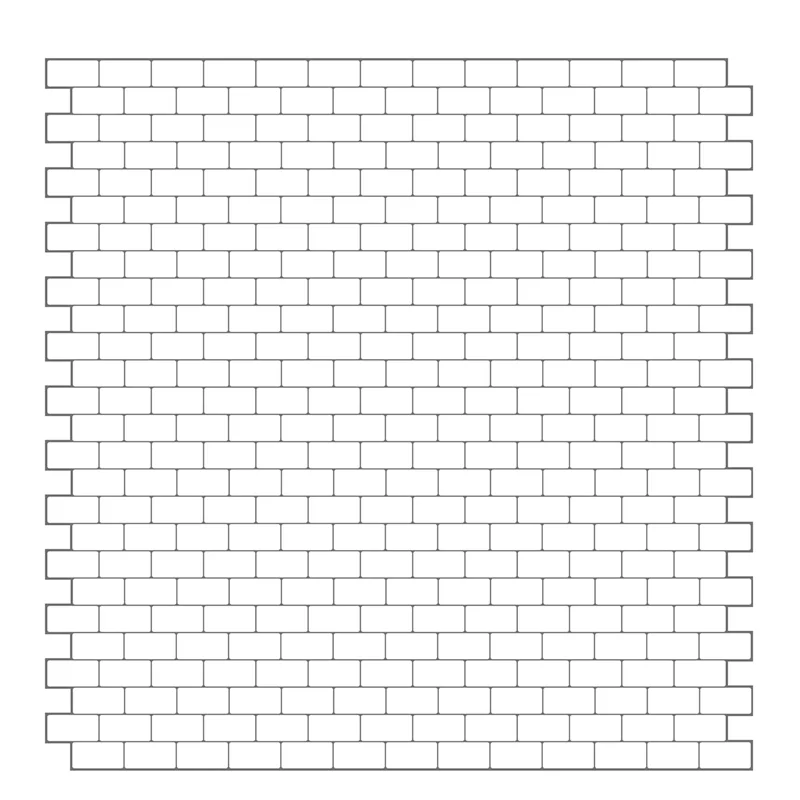 1/6 or 1/12 Scale Miniature Tile Sticker OB11 Doll House Wall Paper Furniture Decoration,Rectangle White